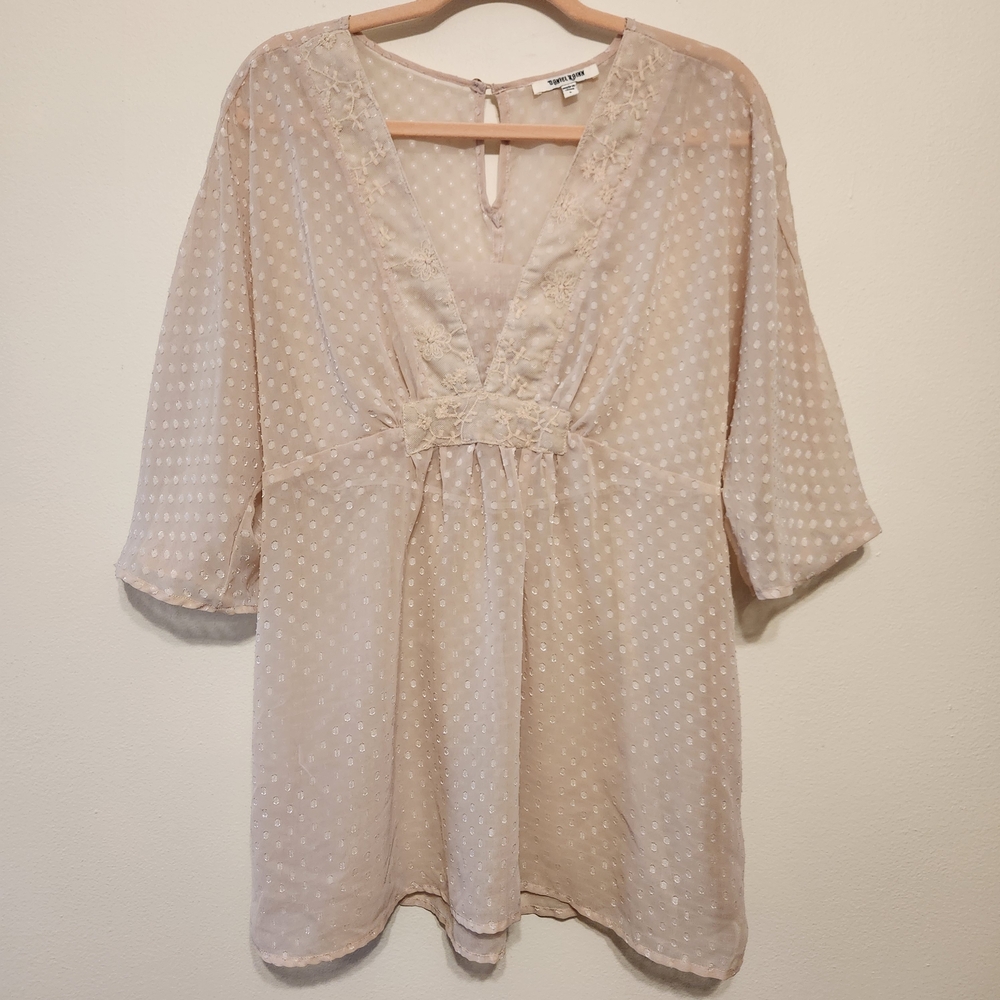 Cream Polka Dot Blouse